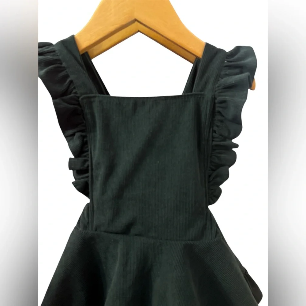 Green Ruffle Pinafore Dress